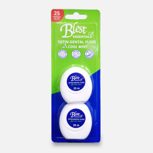 Blest Dental Floss Satin Cool Mint - 25 Meters x 2 Rolls