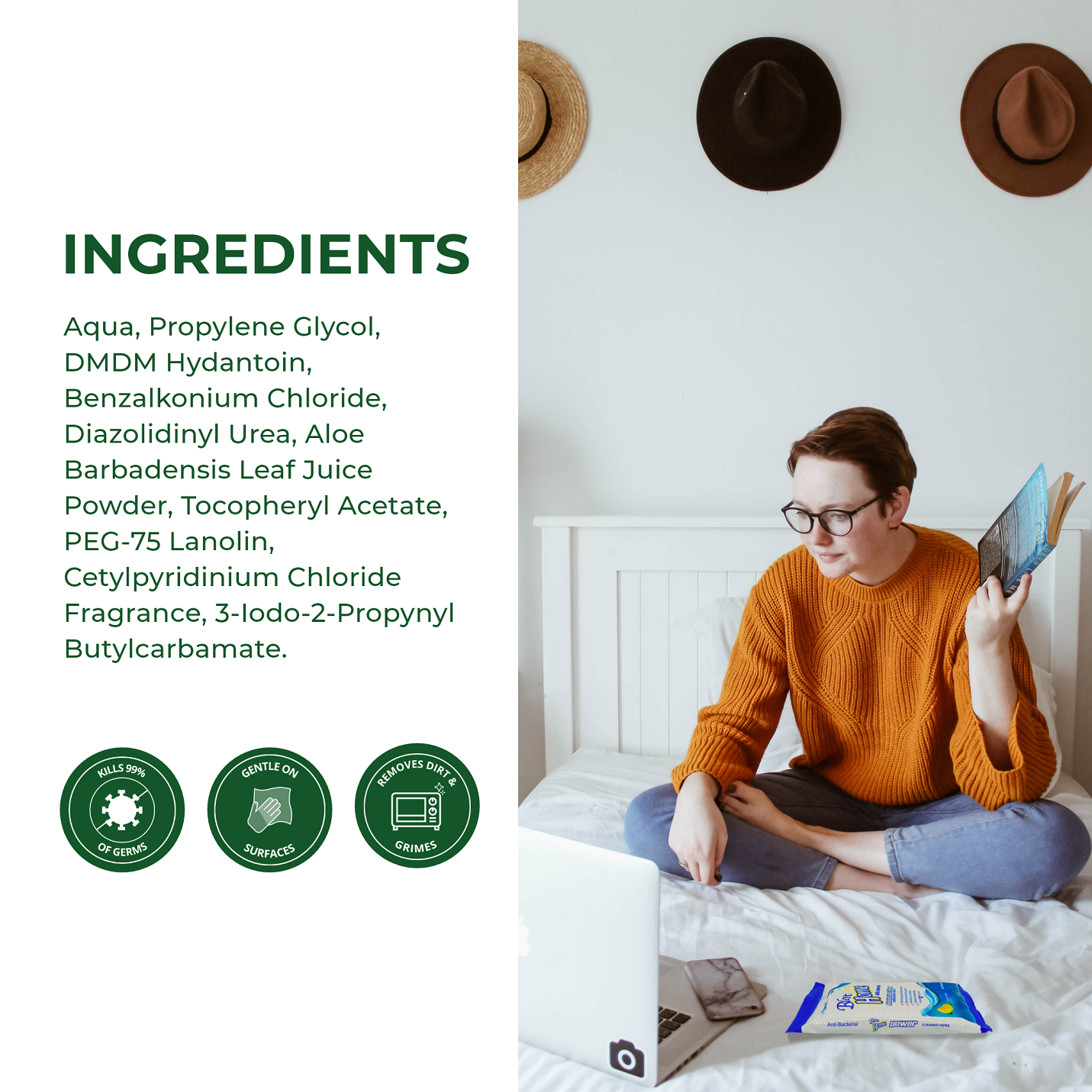 Blest Home Disinfecting Multi-Purpose Wipes 90 Sheets x 6 Packs (540 Sheets)