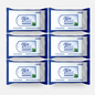 Blest Anti-Bacterial Wipes 60 Sheets x 6 Packs (360 Sheets) Mentholated Scent