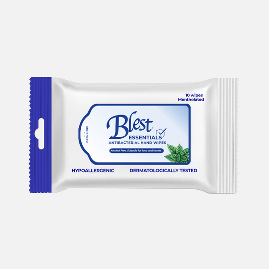Blest Anti-Bacterial Wipes 10 Sheets Mentholated Scent