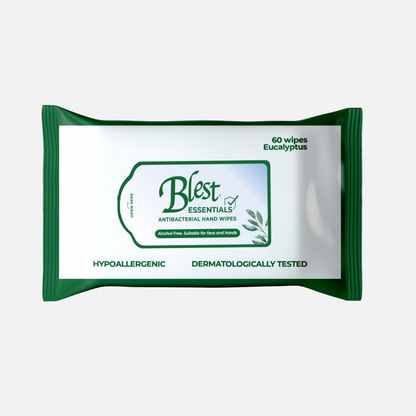 Blest Anti-Bacterial Wipes 60 Sheets Eucalyptus Scent