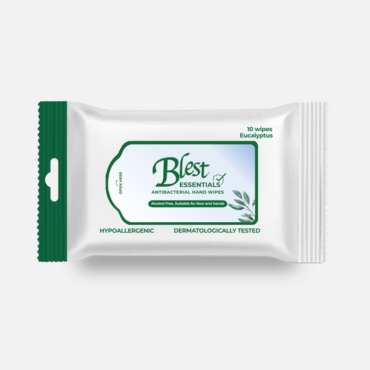 Blest Anti-Bacterial Wipes 10 Sheets Eucalyptus Scent
