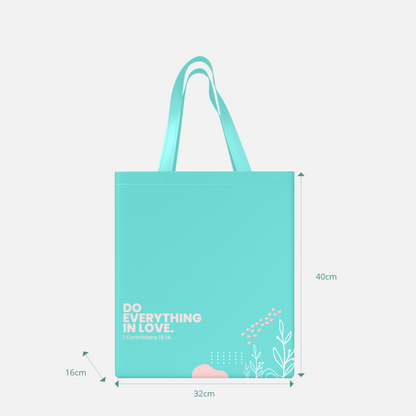 Blest Heatsealed Eco Bag Large - Do Everything in Love (1 Corinthians 16:14)