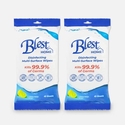 Blest Home All Purpose Disinfecting Wipes 40 Sheets by 2 Packs