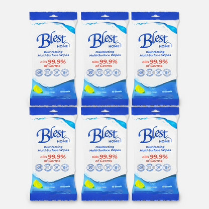 Blest Home Disinfecting Multi-Purpose Wipes 40 Sheets x 6 Packs (240 Sheets)