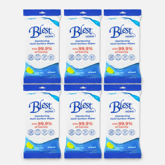 Blest Home Disinfecting Multi-Purpose Wipes 40 Sheets x 6 Packs (240 Sheets)