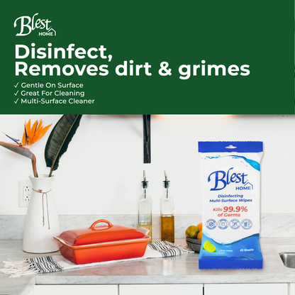 Blest Home Disinfecting Multi-Purpose Wipes 90 Sheets x 6 Packs (540 Sheets)