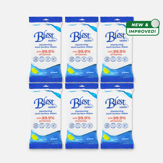 Blest Home Disinfecting Multi-Purpose Wipes 40 Sheets x 6 Packs (240 Sheets)