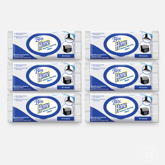 Blest Home Kitchen Cleaning Wipes 40 Sheet x 6 Packs (240 Sheets)