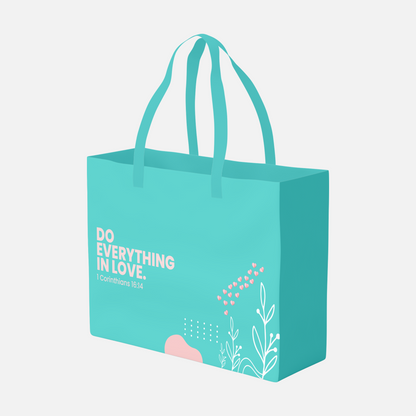 Blest Sack Eco Bag Large - Do Everything in Love (1 Corinthians 16:14)
