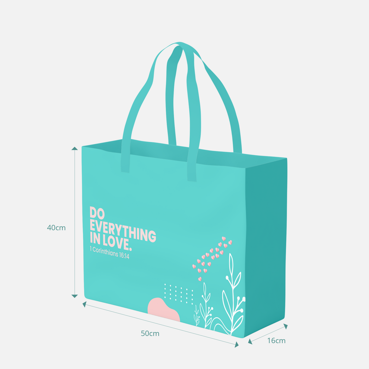 Blest Sack Eco Bag Large - Do Everything in Love (1 Corinthians 16:14)