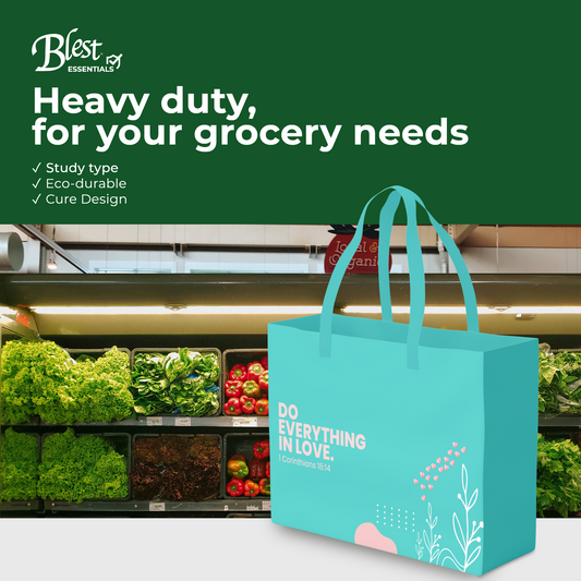 Blest Sack Eco Bag Large - Do Everything in Love (1 Corinthians 16:14)