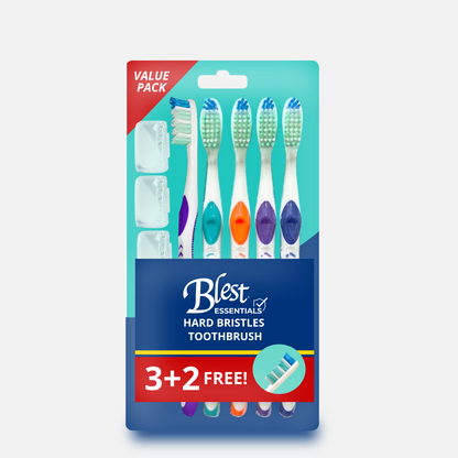 Blest Essentials Hard Firm Bristles Toothbrush by 5s