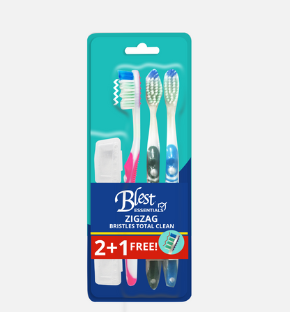 Blest Essential Toothbrush Pro Health Complete Clean Toothbrush Zigzag 2+1