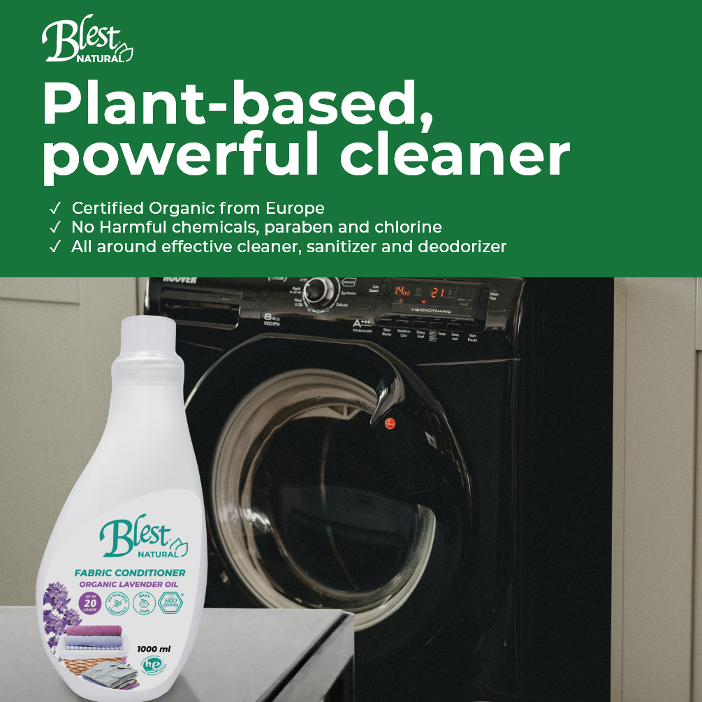 Blest Natural Fabric Conditioner - Organic Lavender Oil 1000ml x 2 Bottles