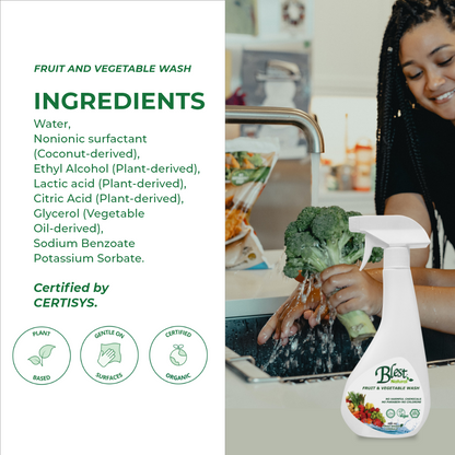 Blest Natural Fruit and Vegetable Wash Unscented 5L