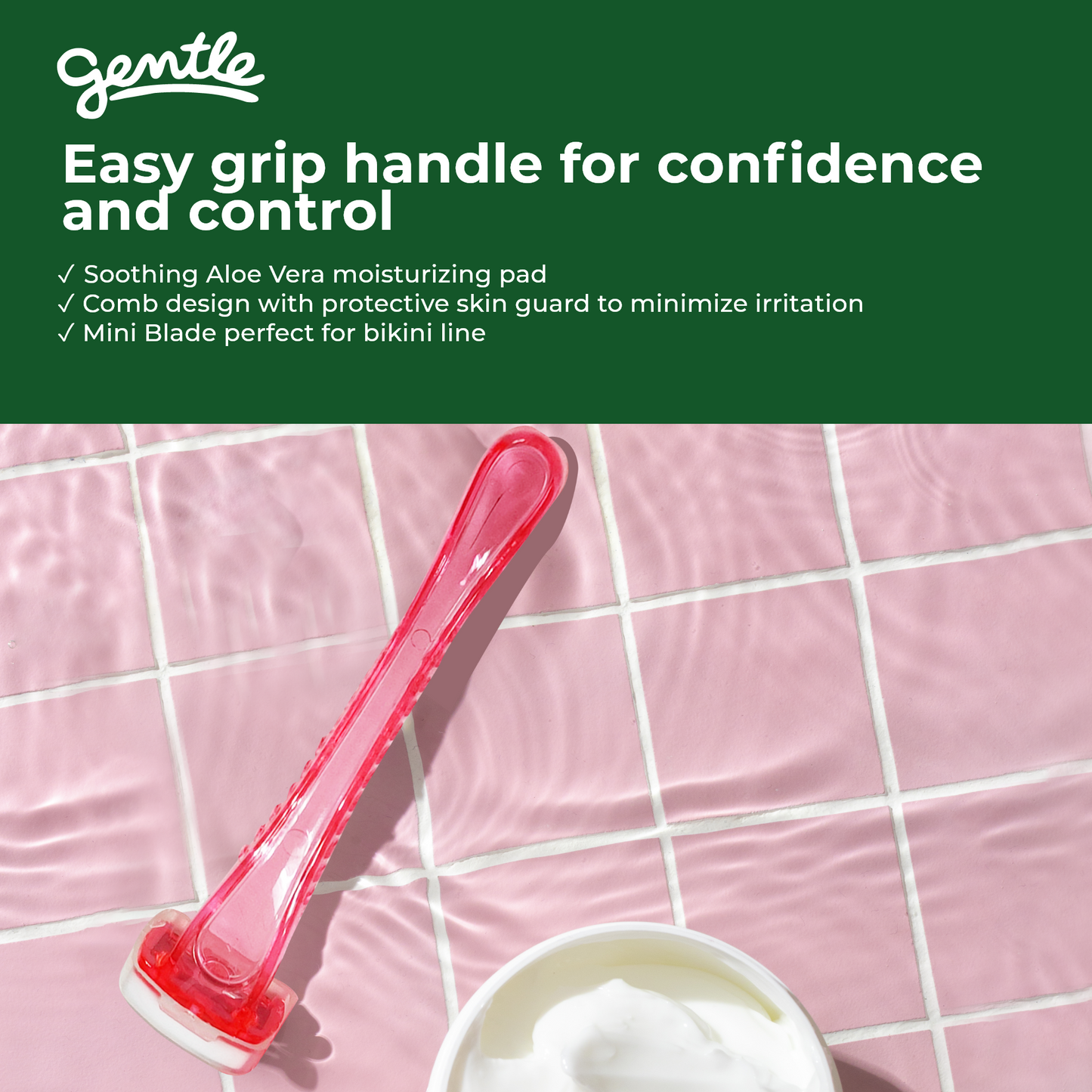 Gentle Bikini Shaver with Soothing Aloe by 3s