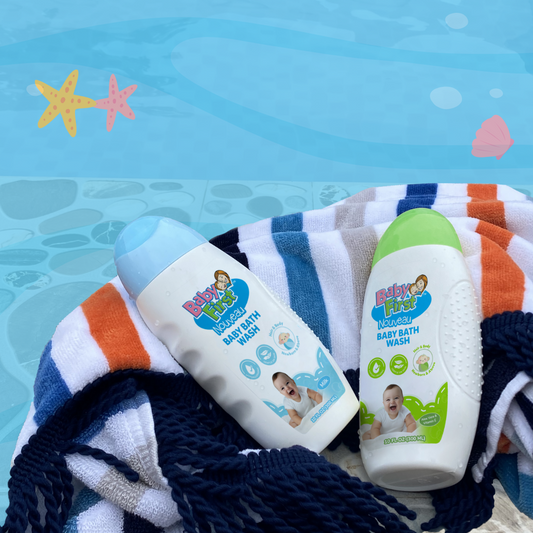 Baby First Nouveau Baby Bath Wash 500ml Milk Scent Refill 2 Packs