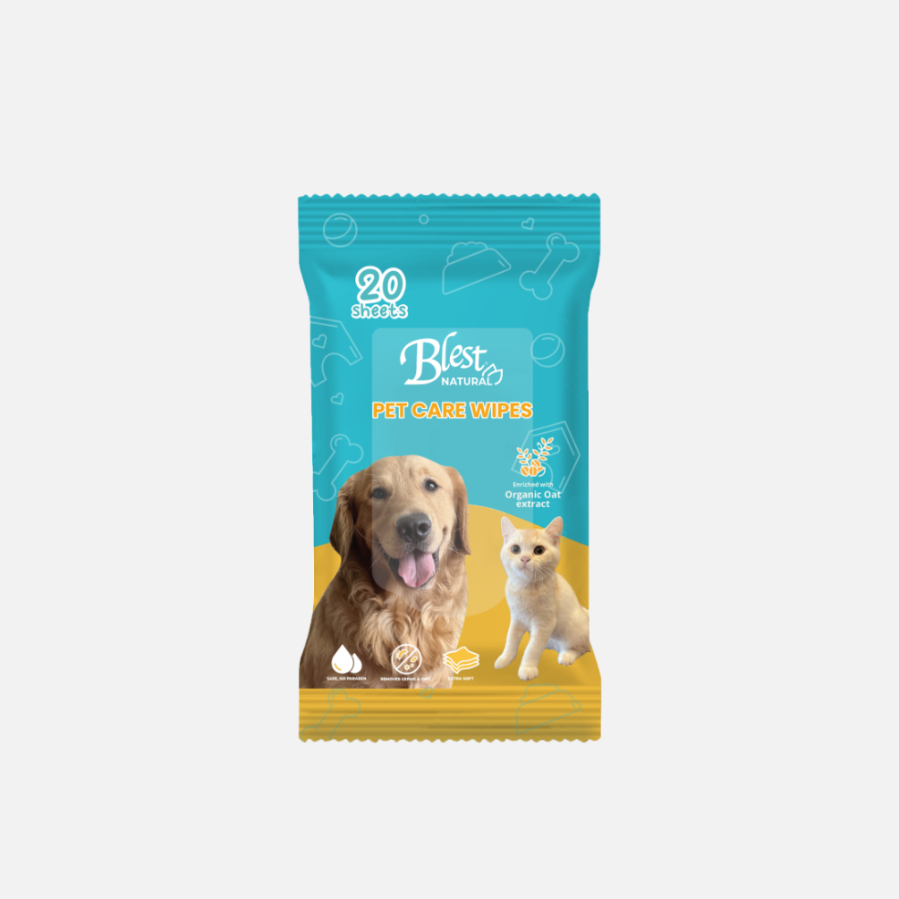 Blest Natural Pet Care Wipes 20 Sheets