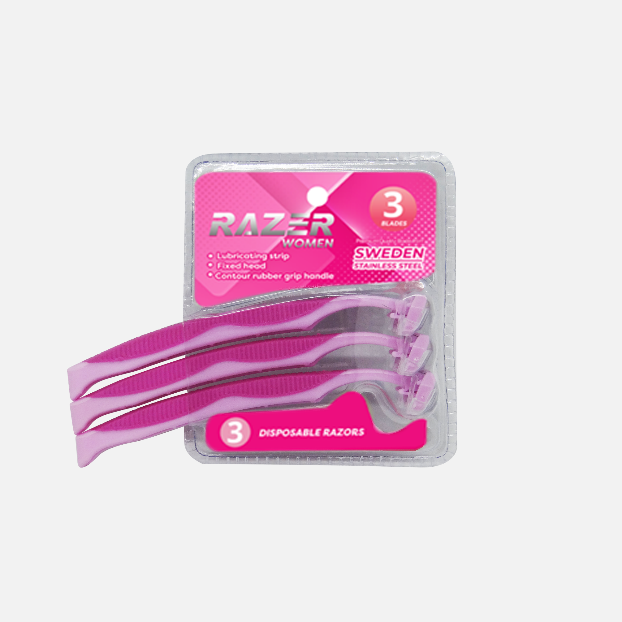 Triple Head Razor 3 Razer Womens Triple Blade Fix Head Disposable Razor by 3s – Heavenly