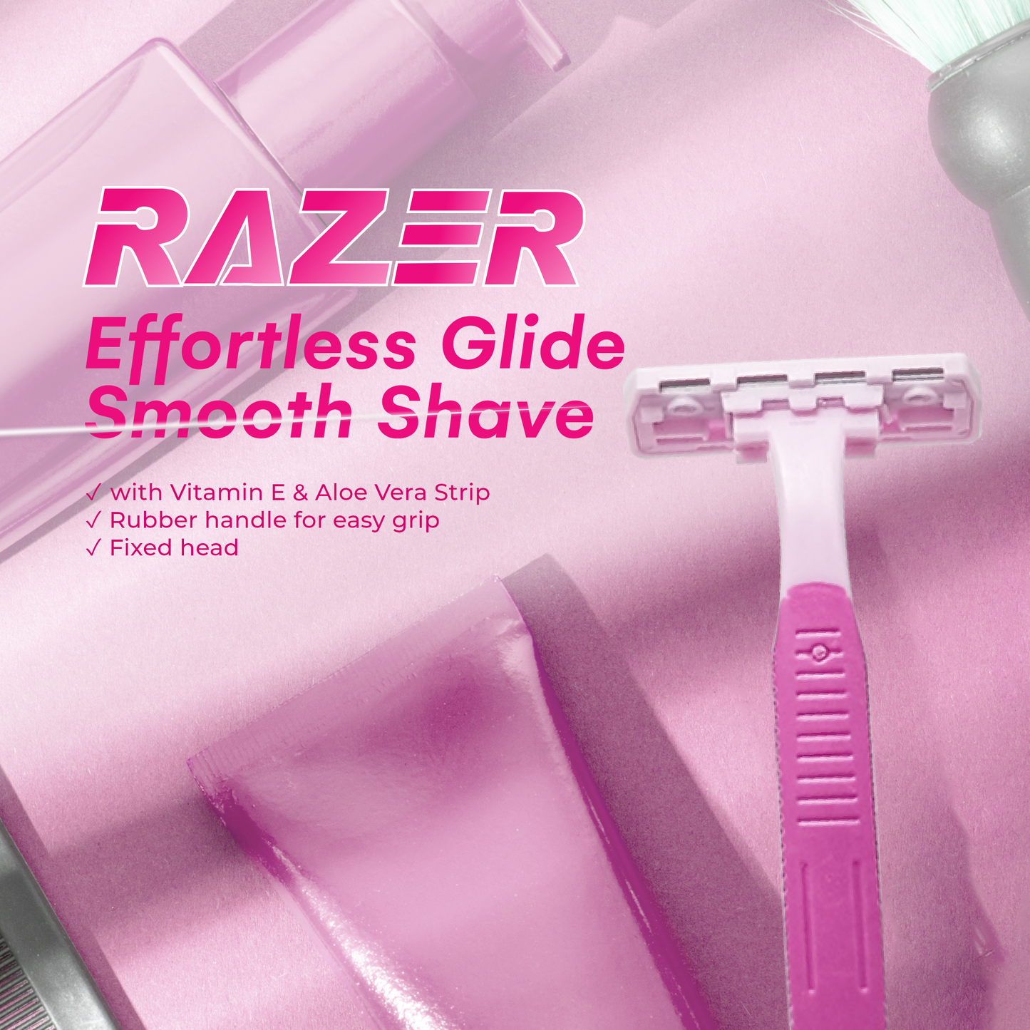 Razer Womens Triple Blade Fix Head Disposable Razor by 3s