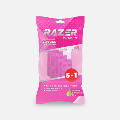 Razer Women Twin Blade Disposable Razor Value Pack 5+1