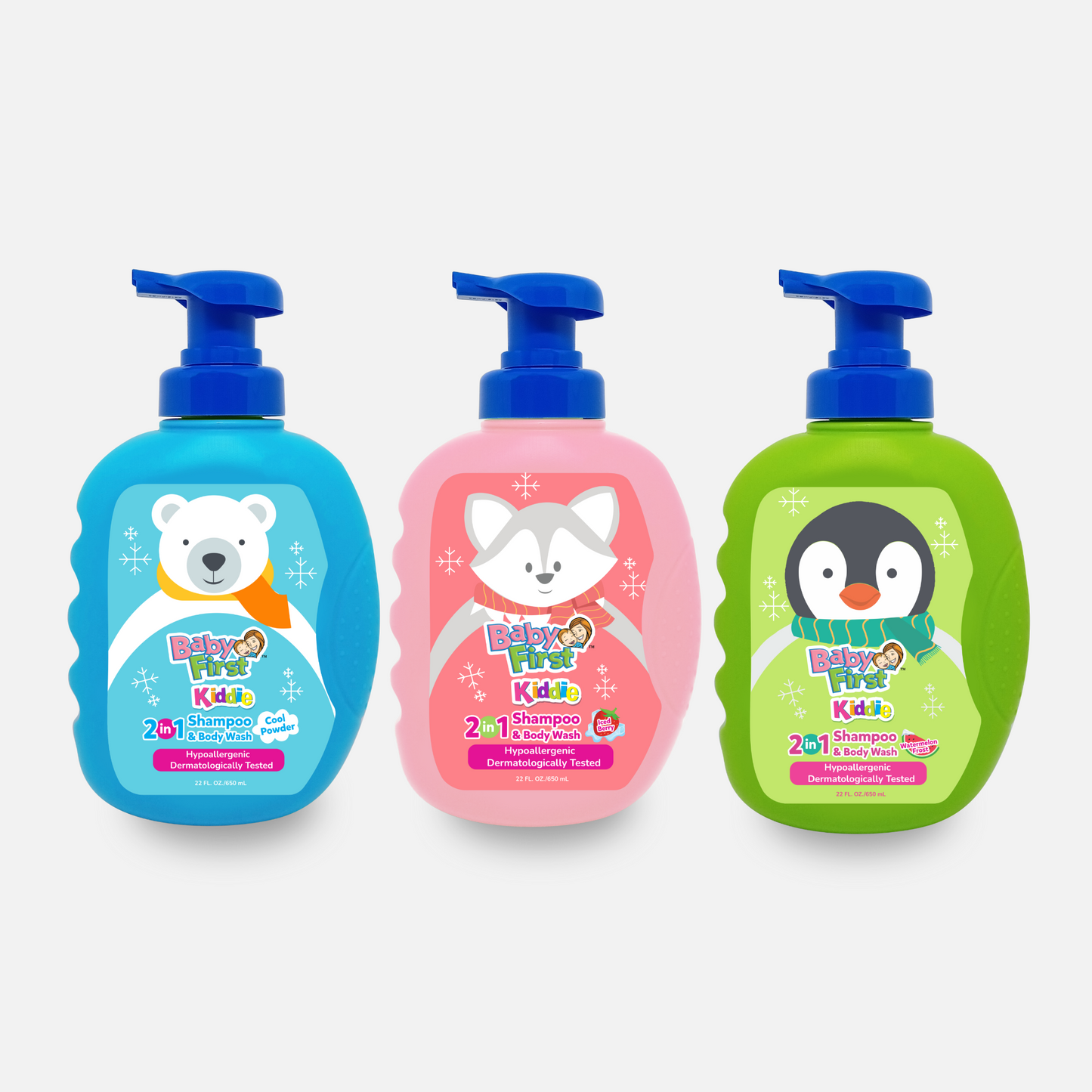 Baby First Kiddie Arctic 2in1 Shampoo and Body Wash 650ml All Scent