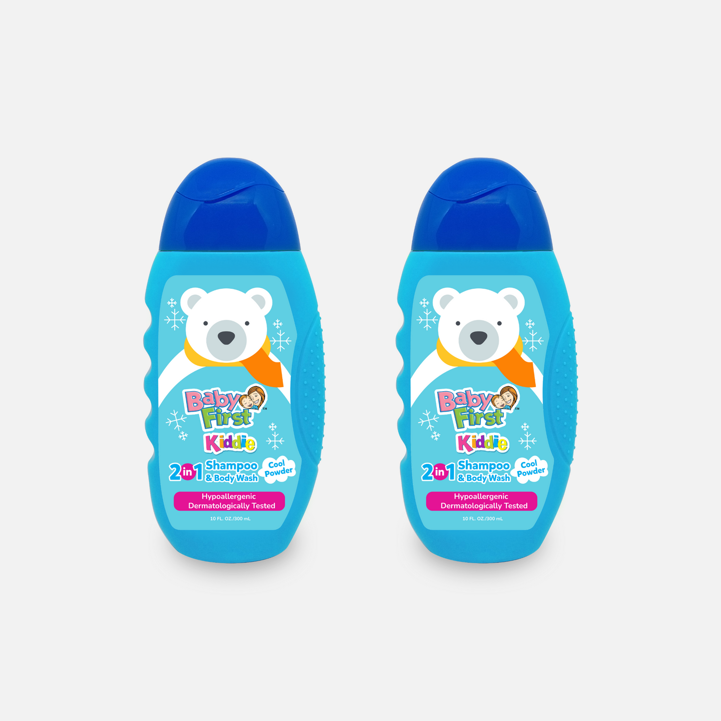 Baby First Kiddie Arctic 2in1 Shampoo and Body Wash 300ml Cool Powder 2 Bottles