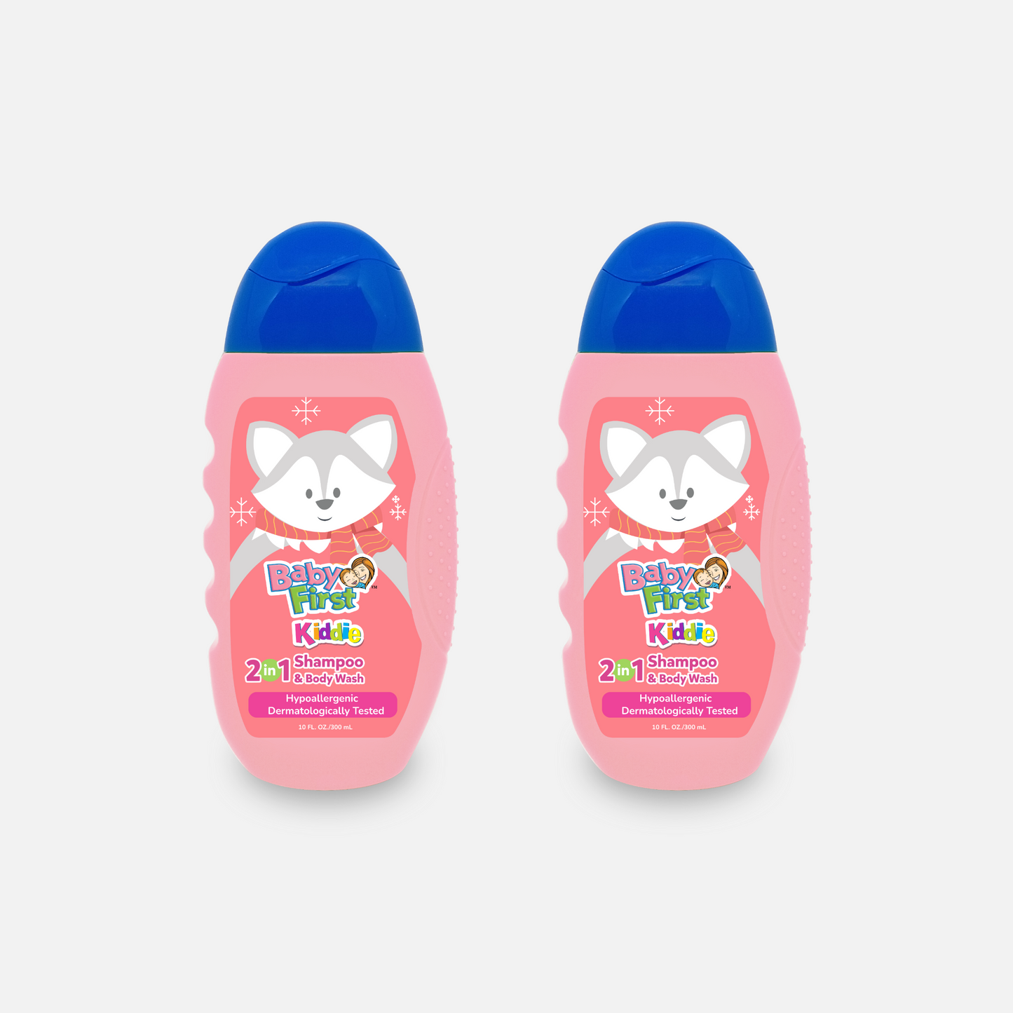 Baby First Kiddie Arctic 2in1 Shampoo and Body Wash 300ml Iced Berry 2 Bottles