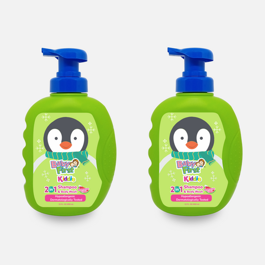 Baby First Kiddie Arctic 2in1 Shampoo and Body Wash 650ml Watermelon Frost 2 Bottles