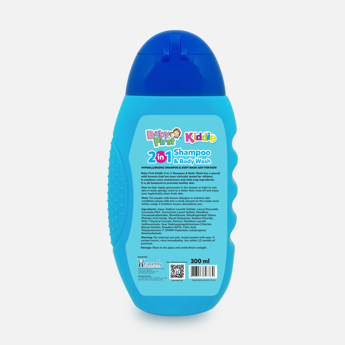 Shampoo First Rinse Baby First Kiddie Arctic 2in1 Shampoo and Body Wash 300ml Cool Powder ...