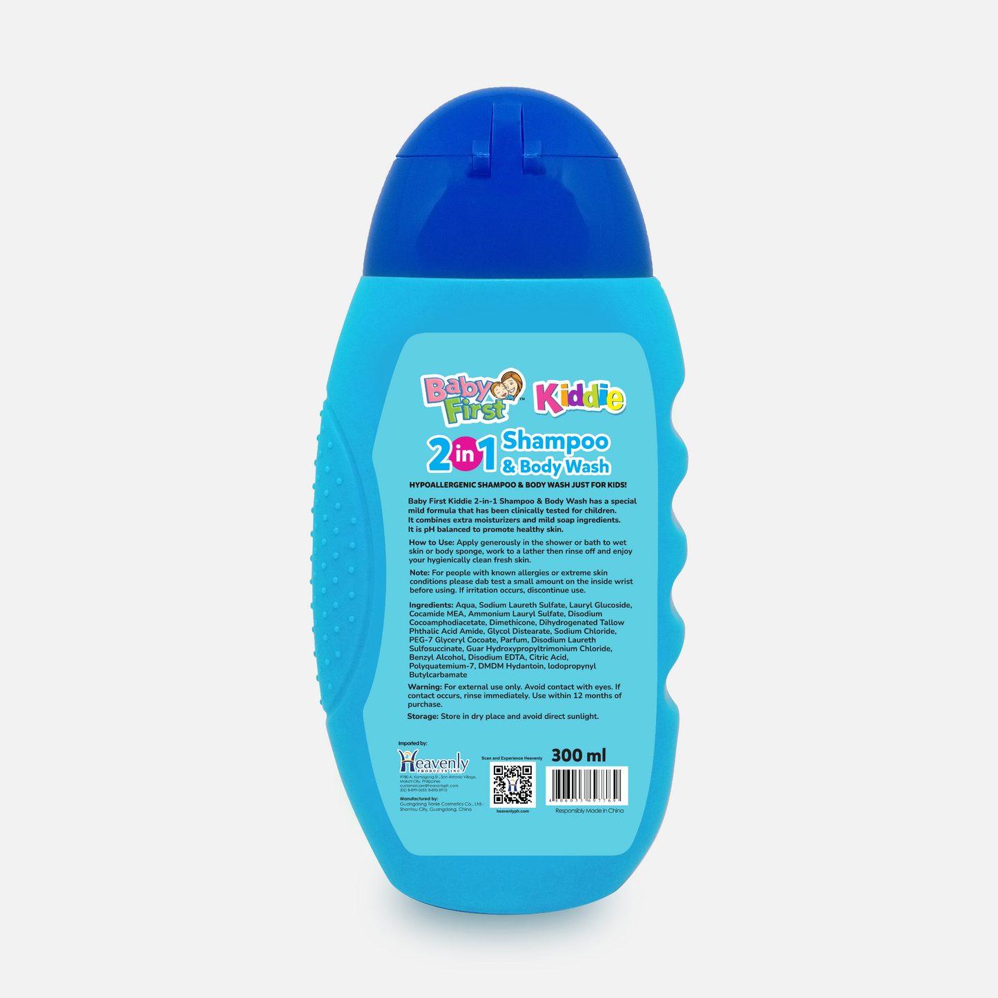 Baby First Kiddie Arctic 2in1 Shampoo and Body Wash 300ml Cool Powder Scent