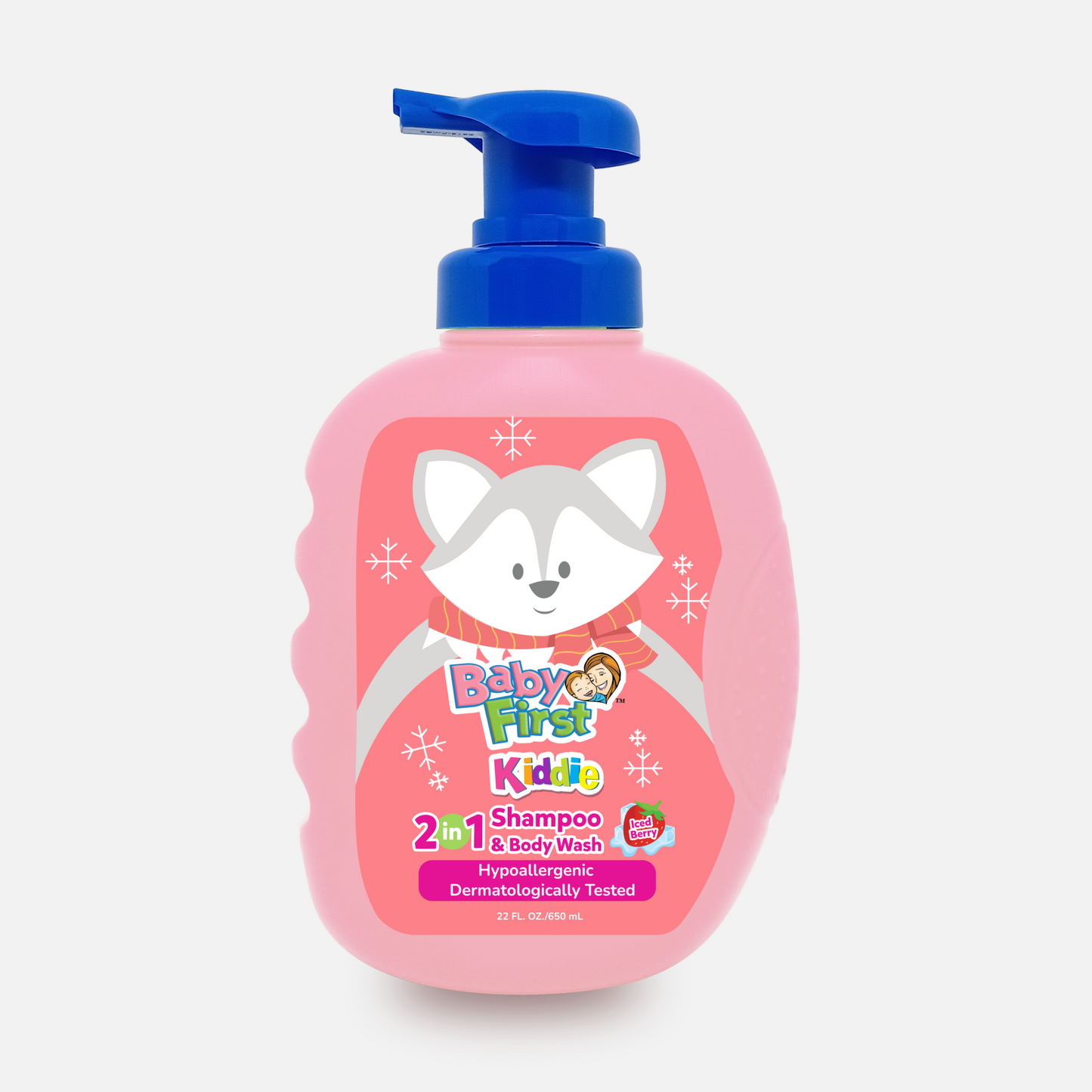 Baby First Kiddie Arctic 2in1 Shampoo and Body Wash 650ml Iced Berry Scent