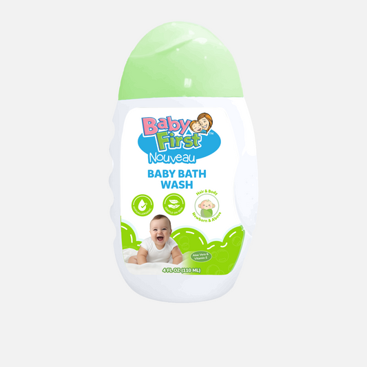 Baby First Nouveau Baby Bath Wash 110ml Aloe Vera and Vitamin E Scent