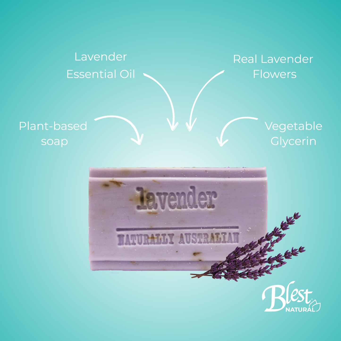 Blest Natural Plant-based Soap 100g Lavender Scent