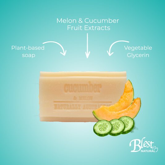 Blest Natural Plant-based Soap 100g Cucumber and Melon Scent