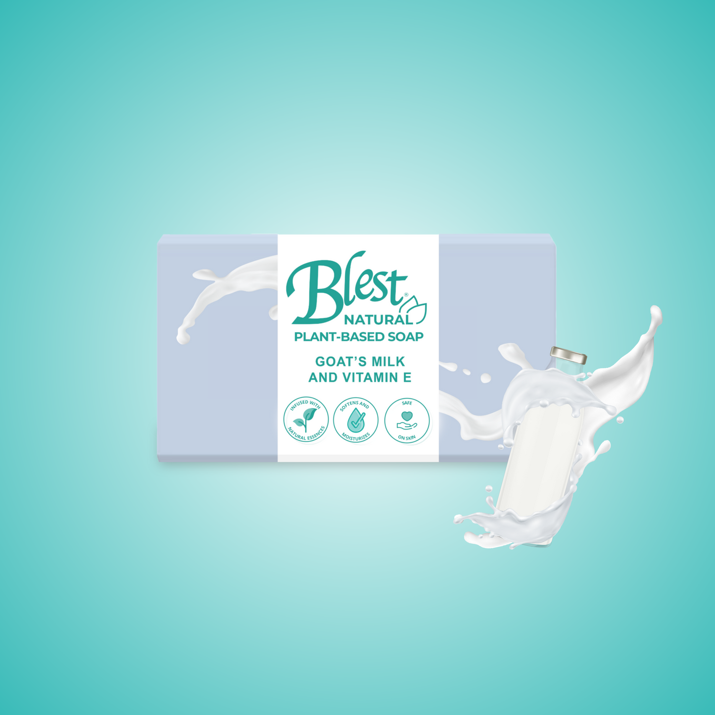 Blest Natural Plant-based Soap 100g Goat's Milk and Vitamin E Scent