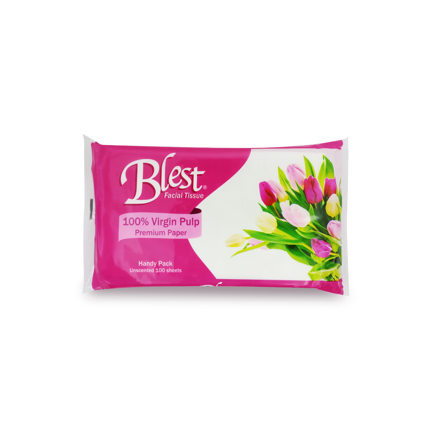 Blest Facial Tissue Handy Pack 2 Ply 50 Pull x 5 Packs (250 Pulls)