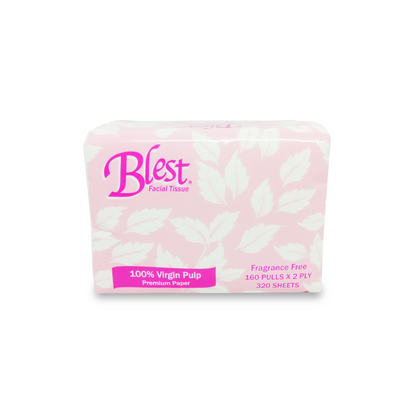 Blest Facial Tissue Handy Pack 160 Pulls 2 Ply Jumbo