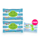 Baby First Kiddie Wipes 60 Sheets Fresh Powder Scent 2 Packs + 20 Sheets (140 Sheets)