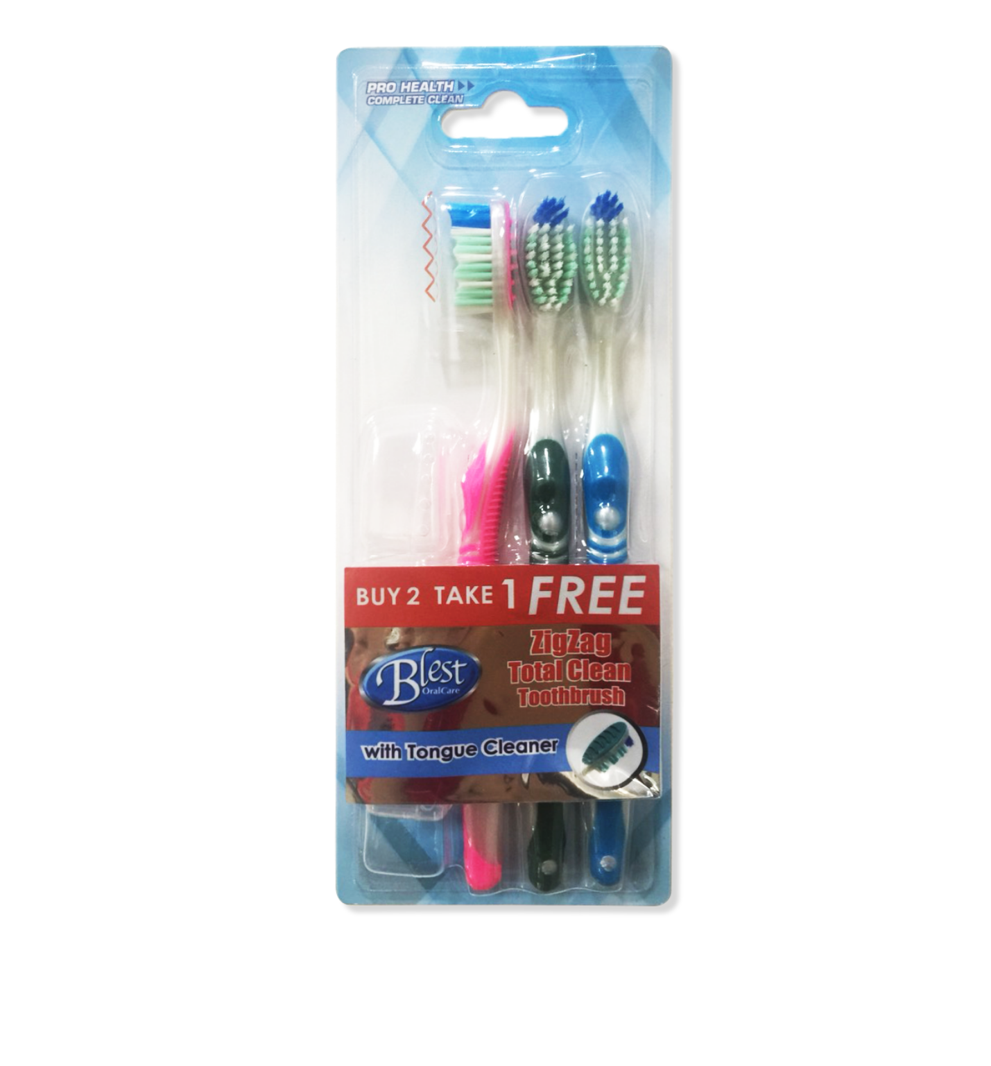 Blest Pro Health Complete Clean Toothbrush Zigzag 2+1