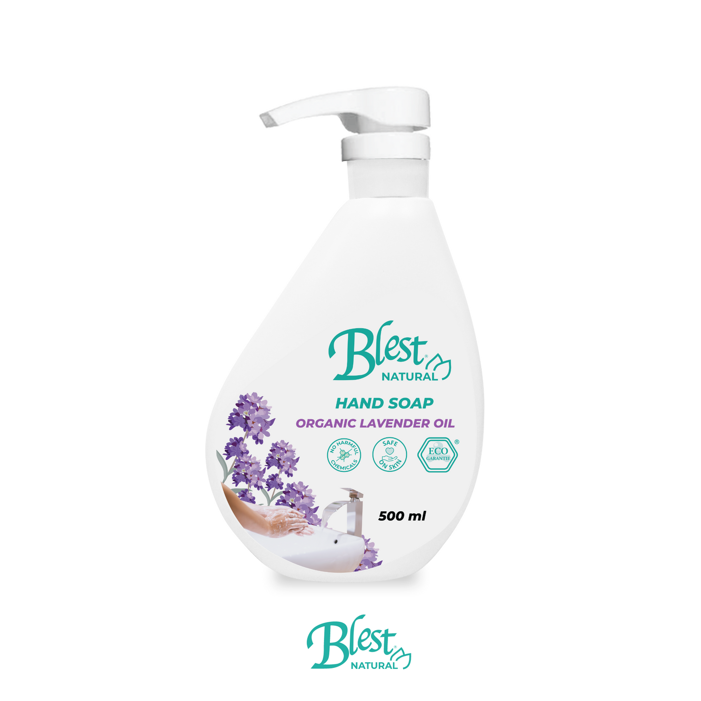 Blest Natural Hand Soap - Organic Lavender Oil 500ml