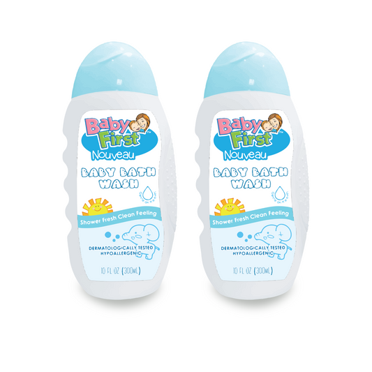 Baby First Nouveau Baby Bath Wash 300ml Milk Scent 2 Bottles