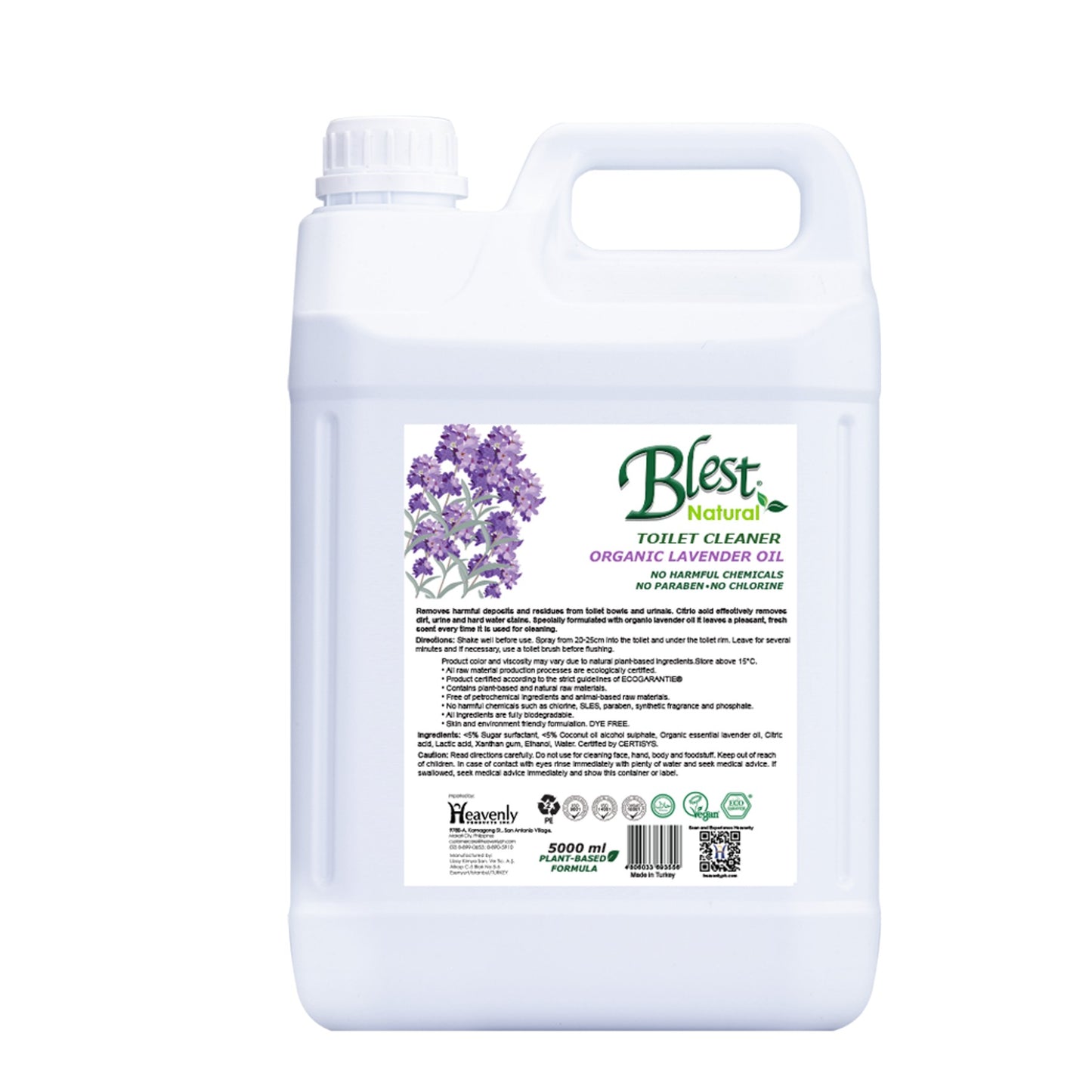 Blest Natural Toilet Cleaner - Organic Lavender Oil 5L