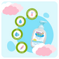 Baby First Nouveau Baby Bath Wash 650ml Milk Scent 3 Bottles