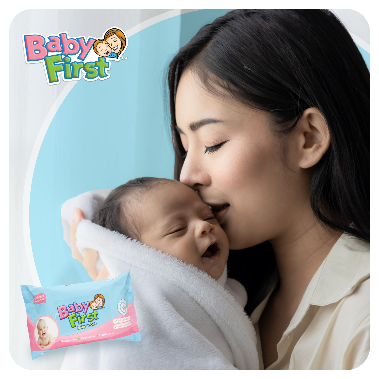 Baby First Baby Wipes 60 Sheets 2+1 Pack (180 Sheets)