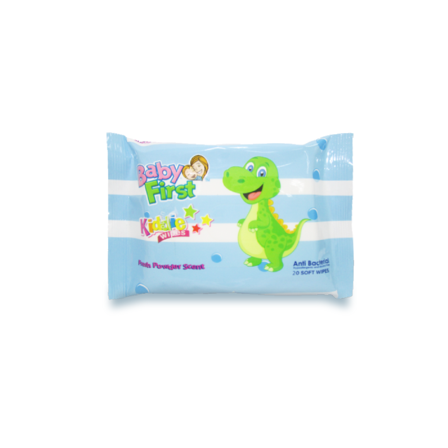 Baby First Kiddie Wipes 20 Sheets Fresh Powder Scent