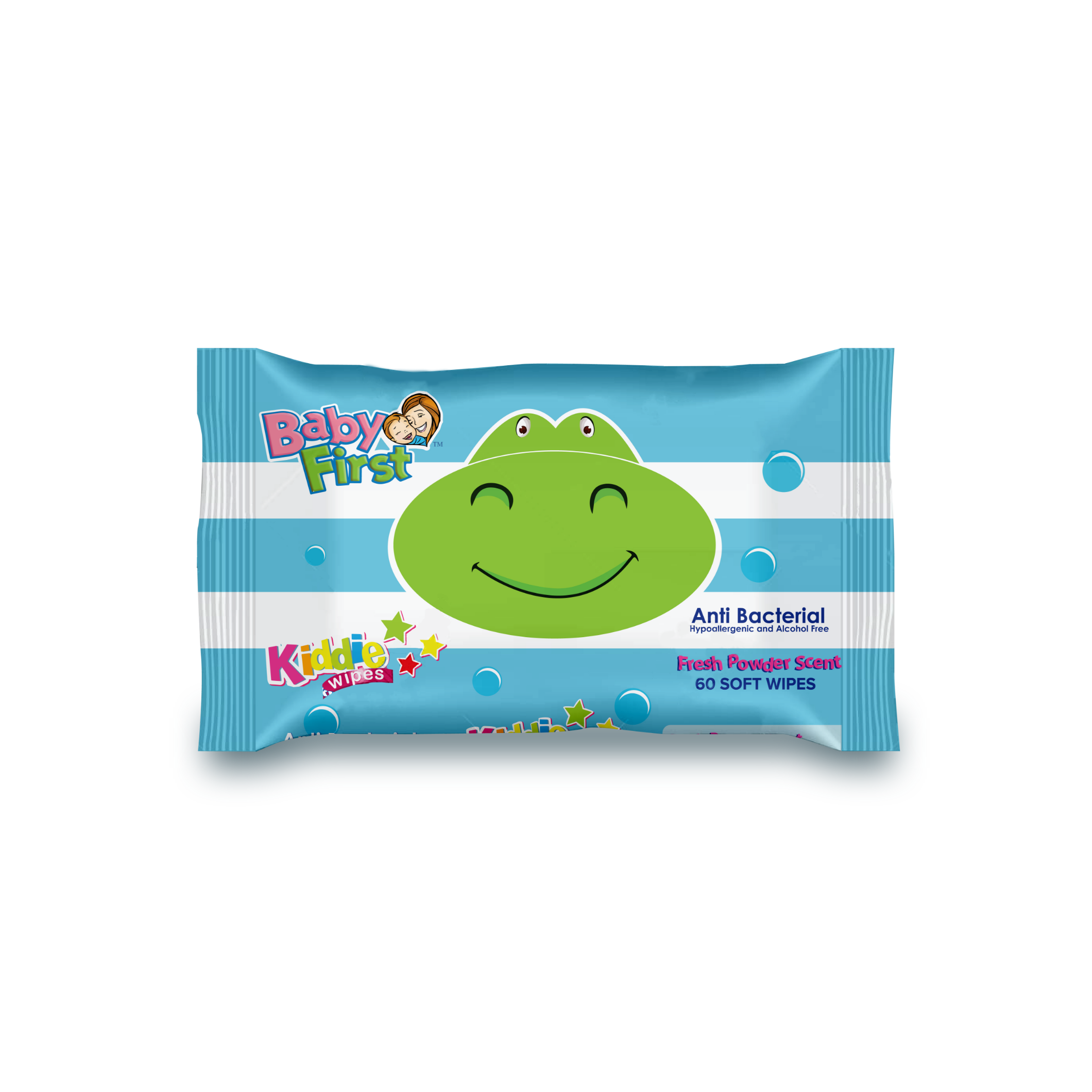 Baby First Kiddie Wipes 60 Sheets Fresh Powder Scent – Heavenly