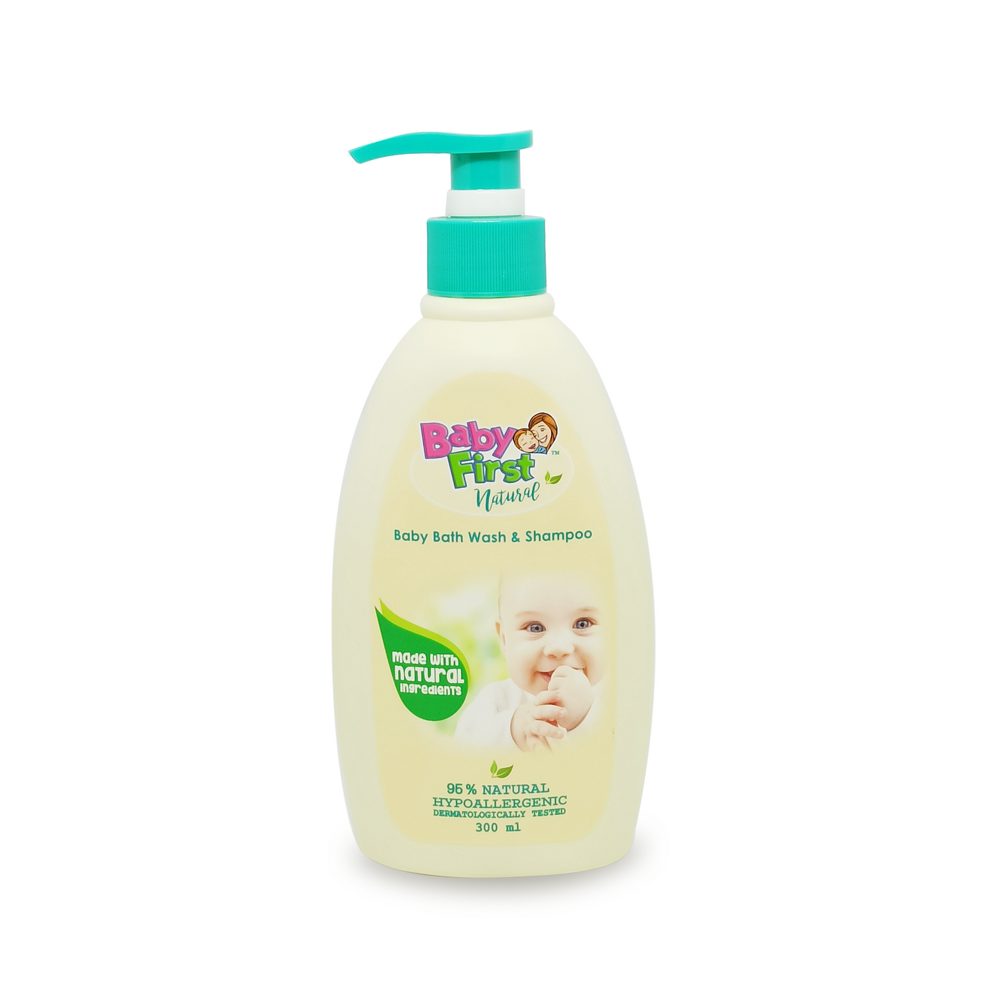 Baby First Natural Baby Bath Wash and Shampoo 300ml